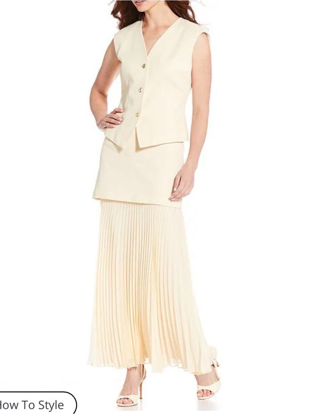 Antonio Melani Butter Yellow Two Piece Set